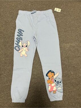 Light Blue Lilo & Stitch 'Ohana' Kids Jogger Sweatpants 10-12T